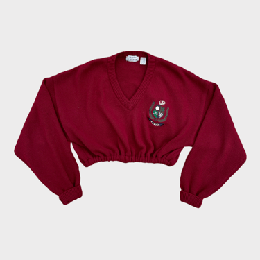 Vintage Rework IZOD Burgundy Crop Grandpa Sweater (M-XL)