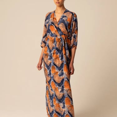 Letsa Wrap Dress in Bergamot - Osei Duro