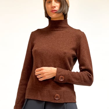 Cinnamon Cashmere Button Knit (M)