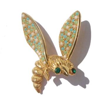 Vintage Bee Brooch Insect Bug Hornet Wasp Pin 