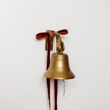 vintage french brass dinner bell