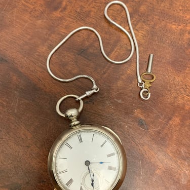 1870s Key Wind Key Set Pocket Watch 
