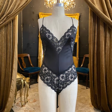 70s 80s Black Sheer Lace Teddy - Small | | Flying Apple Vintage - Los  Angeles, CA | ATTIC
