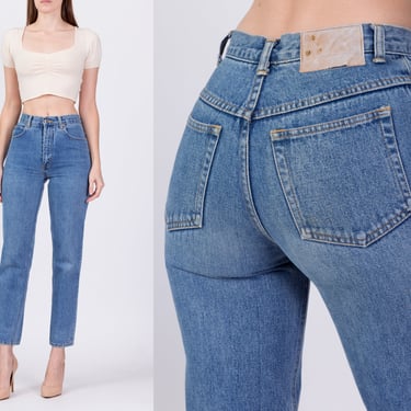 90s The Limited High Waisted Jeans - Extra Small | Vintage Tapered Leg Denim Mom Jeans 
