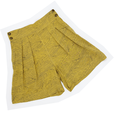 Alaia 80s yellow printed shorts