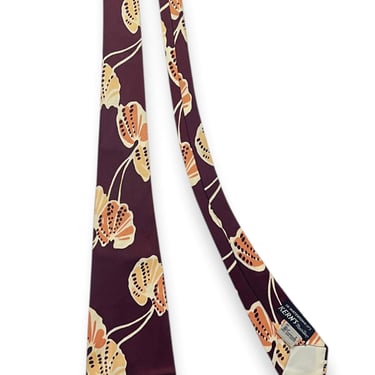 Vintage 1940s/1950s MCCURRACH Necktie ~ Art Deco / Rockabilly / Swing ~ Neck Tie / Cravat ~ Floral / Flower / Atomic Print 