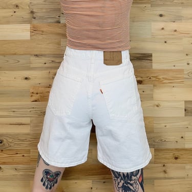 Levi's Orange Tab Vintage White Denim Shorts / Size 27 28 