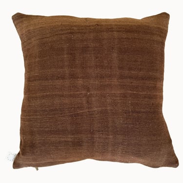 Chocolate Brown Handwoven Pillow