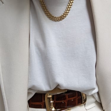 Vintage Gold-Toned Square Link Chain