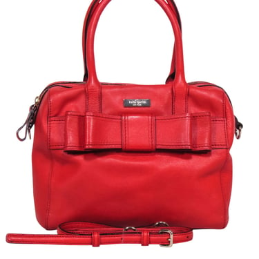 Kate Spade - Red Leather Bow Front Crossbody Bag