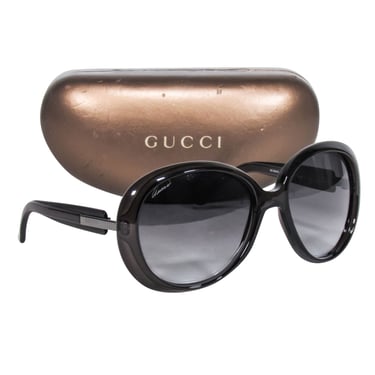 Gucci - Black Large Rounded Sunglasses
