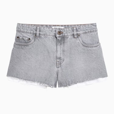 Miu Miu Grey Denim Shorts Women
