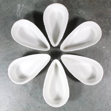 Set of 6 Pouring Ramekins | C.P. & Co French Porcelain Ramekins | Tear Drop Shaped Ramekins | Bixley Shop 