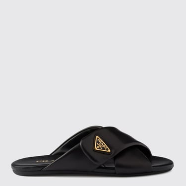 Prada Flat Sandals Woman Black