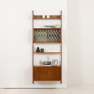 Scandinavian teak wall unit model Ergo by John Texmon, Norway, 1960s 