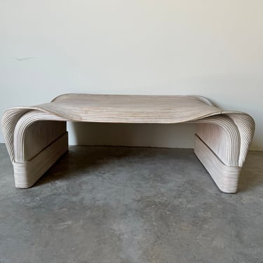 1980's Betty Cobonpue Split Reed " Sculptura" coffee table 
