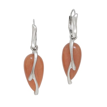 Earrings | Leaf Inspired with Red Aventurine