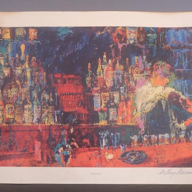 LeRoy Neiman Signed Lithograph – 'Mixologist' 1969, Playboy Club Exclusive, Expressionist Bar Scene 