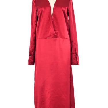 Maison Margiela Crimson Satin Dress