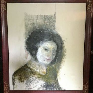 Christos Koutsouras Untitled Female Portrait Painting 