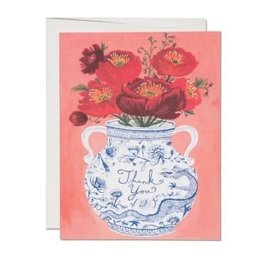 Dragon Vase Thank You Greeting Card