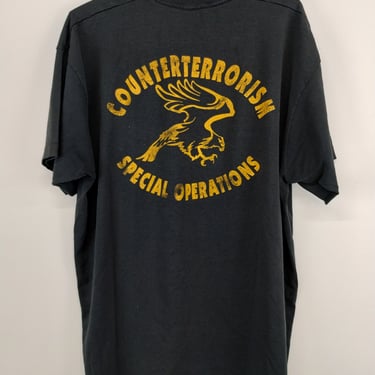 XL 90s Counterterrorism Special Operations T-Shirt Cotton Black XLarge 1990s Edgy Art T-Shirt Us Army Terrorist Usa 