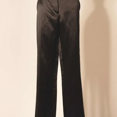 Hermes (by Gaultier) silk satin belted trousers 
