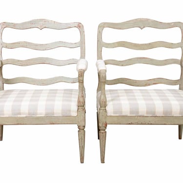 Pair of Swedish Gustavian Style Chairs