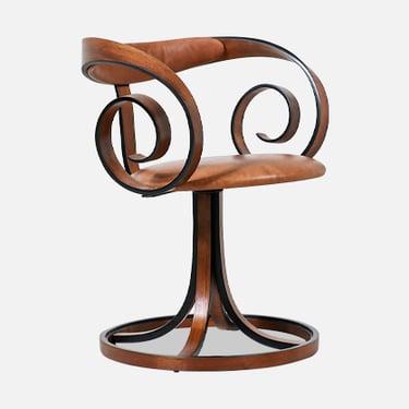 George Mulhauser "Scroll" Sculpted  Arm Chair for Plycraft