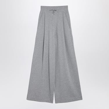 Dries Van Noten Fleece Palazzo Trousers Grey Women