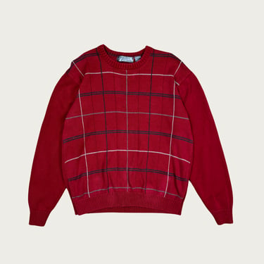 (XL) Oscar de la Renta Plaid Sweater