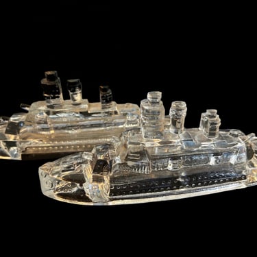 #Glass Model USS Maine, circa early 1900's