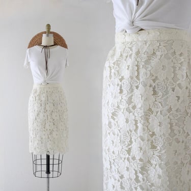ivory lace skirt - 26 