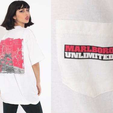 Vintage Marlboro Shirt Cigarette Train Print Marlboro Unlimited