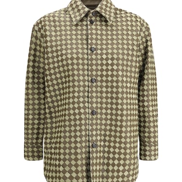 Bottega Veneta Women Woven Leather Shirt Jacket
