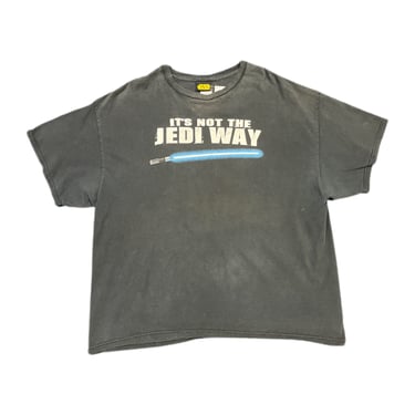 (XL) Vintage Black Star Wars It's Not The Jedi Way T-Shirt 042122 JF