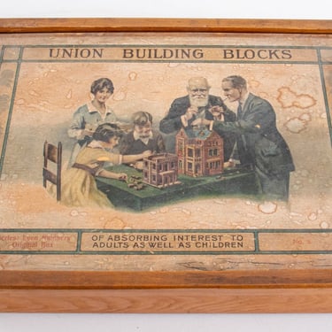 Union Building Blocks Vintage Game Set Box