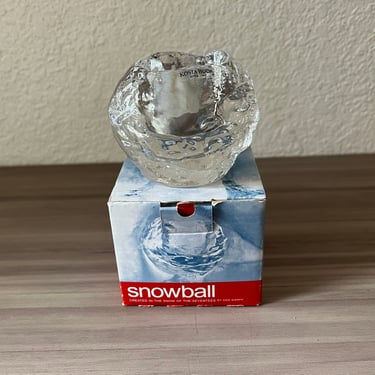 Vintage Kosta Boda Glass Snowball Votive Candle Holder 1970's Sweden Ann Warff 