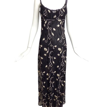 LOLITA LEMPICKA- Embroidered Mesh Gown, Size 8