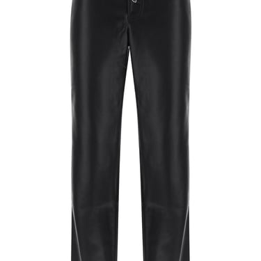 Rotate Embellished Button Faux Leather Pants Women