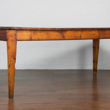 Antique French Farmhouse Rustic European Pine Dining Table 