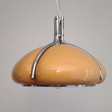 Quadrifoglio Pendant Lamp in Pink by Gae Aulenti for Guzzini | Italian Space Age | 1970s 