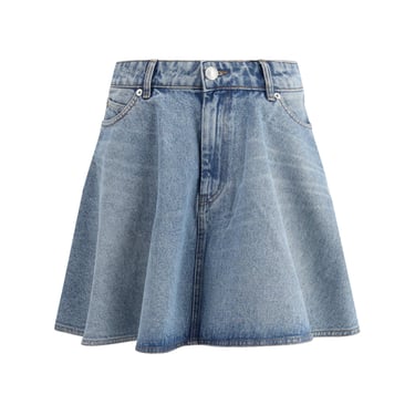 Ami Paris Women Flared Denim Miniskirt