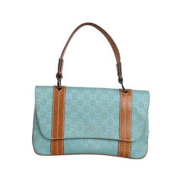 Gucci Blue Canvas Shoulder Bag