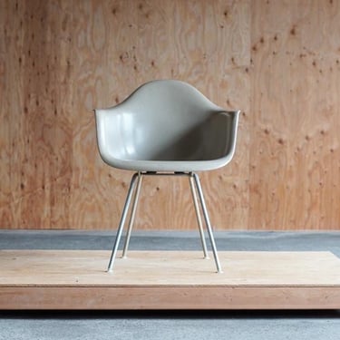 Vintage Eames Armshell by Herman Miller Greige 