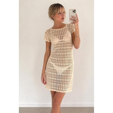 90s Minimalism Vintage Sheer Crochet Cover Up Mini | Fenix Vintage - Los  Angeles, CA | ATTIC