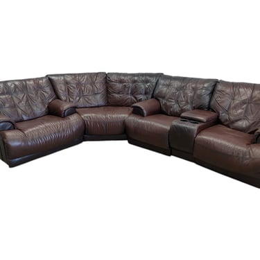 Leather Manual Recliner Sectional