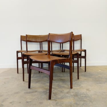 Set of 6 Vintage Danish Modern Dining Chairs 