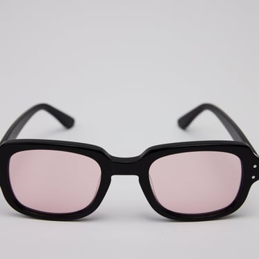 Small - New York Eye_rish "The Downings" Frame. Black Frame with Pink Lenses 