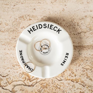 vintage french advertising ashtray, heidsieck champagne